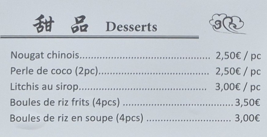 Desserts